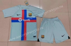 2022-2023 Barcelona 2nd Away Light Gray Soccer Uniform-718