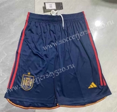 2022-2023 Spain Home Royal Blue Thailand Soccer Shorts-6794