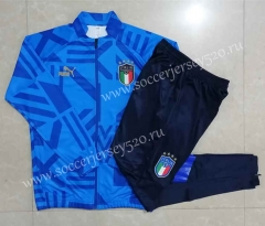 2022-2023 Italy Camouflage Blue Thailand Soccer Tracksuit-815