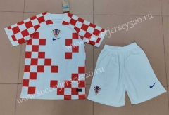 2022-2023 World Cup Croatia Home Red & White Soccer Uniform-718