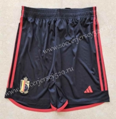 2022-2023 Belgium Home Black Thailand Soccer Shorts