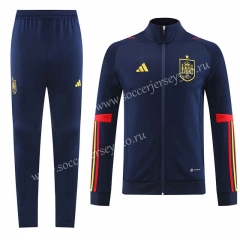 2022-2023 Spain Royal Blue Thailand Soccer Jacket Unifrom-LH