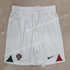 2022-2023 Portugal Away White Thailand Soccer Shorts-2886