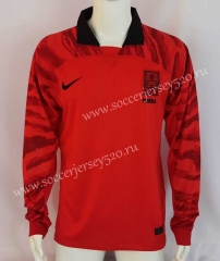 2022-2023 Korea Republic Home Red LS Thailand Soccer Jersey AAA-503