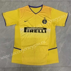 Retro Version 02-03 Inter Milan 2nd Yellow Thailand Soccer Jersey AAA
