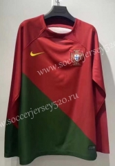 2022-2023 Portugal Home Red&Green LS Thailand Soccer Jersey AAA-9268