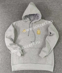 2022-2023 Argentina Gray Thailand Soccer Tracksuit Top With Hat-LH