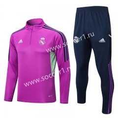 2022-2023 Real Madrid Purple Thailand Soccer Tracksuit-815