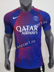 2022-2023 PSG Red&Blue Thailand Training Soccer Jersey AAA-416