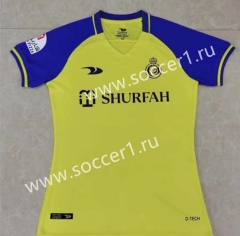 With Patch Version 2022-2023 Al-Nassr FC Home Yellow Women Thailand Soccer Jersey AAA