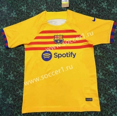 (S-4XL) 2023-2024 Barcelona 3rd Away Yellow Thailand Soccer Jersey AAA-888