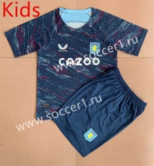 2023-2024 Concept Version Aston Villa Blue Kids/Youth Soccer Uniform-AY