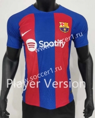 Player Version 2023-2024 Barcelona Home Blue&Red Thailand Soccer Jersey AAA-SJ
