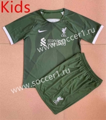 2023-2024 Concept Version Liverpool Green Kids/Youth Soccer Uniform-AY