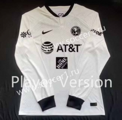 Player Version 2023-2024 Club America 2nd Away White LS Thailand Soccer Jersey AAA-518