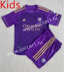 2023-2024 Orlando City Purple Kids/Youth Soccer Uniform-AY