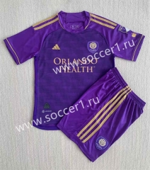 2023-2024 Orlando City Home Purple Soccer Uniform-AY