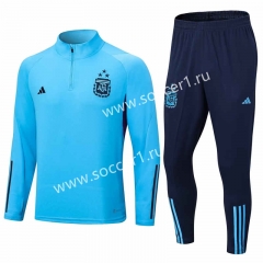 2022-2023 Argentina Sky Blue Thailand Soccer Tracksuit -411