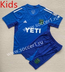 2023-2024 Austin FC Goalkeeper Blue Kids/Youth Soccer Uniform-AY