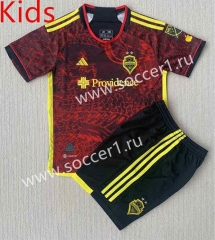 2023-2024 Seattle Sounders Away Red Kids/Youth Soccer Uniform-AY