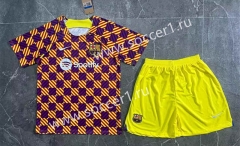 2023-2024 Barcelona Red&Yellow Soccer Uniform-8975