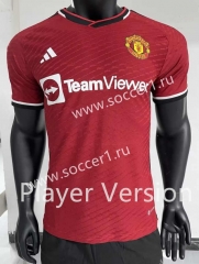 Player Version 2023-2024 Manchester United Home Red Thailand Soccer Jersey AAA-0871