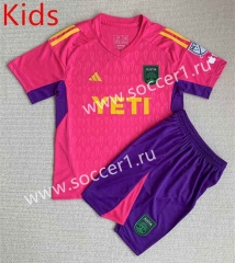 2023-2024 Austin FC Goalkeeper Pink Kids/Youth Soccer Uniform-AY
