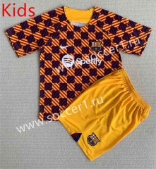 2023-2024 Barcelona Red&Orange Kid/Youth Soccer Uniform-AY