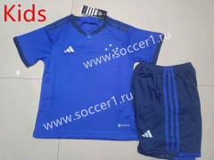 2023-2024 Cruzeiro EC Home Blue Kids/Youth Soccer Uniform-507