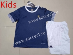 150th Anniversary Version Scotland Home Royal Blue Kids/Youth Soccer Uniform-507