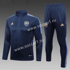 2023-2024 Arsenal Royal Blue Thailand Soccer Tracksuit-815