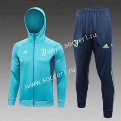 2022-2023 Juventus Green Thailand Soccer Jacket Uniform With Hat-815