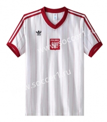 Retro Version 1982 Poland Home White Thailand Soccer Jersey AAA-7505