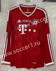 Retro Version 13-14 Bayern München Home Red LS Thailand Soccer Jersey AAA-6590