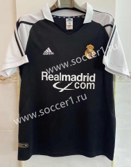 Retro Version 01-02 Real Madrid Black Thailand Soccer Jersey AAA-6895