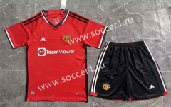 2023-2024 Manchester United Home Red Soccer Uniform-8975