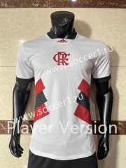 Player Version 2023-2024 Flamengo White Thailand Soccer Jersey AAA-CS