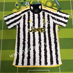 2023-2024 Juventus Home Black&White Thailand Soccer Jersey AAA-HR