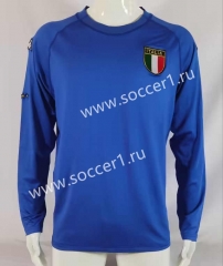 Retro Version 2000 Italy Home Blue LS Thailand Soccer Jersey AAA-503