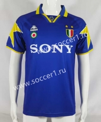 Retro Version 95-96 Juventus Away Blue Thailand Soccer Jersey AAA-503