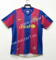 Retro Version 07-08 Barcelona Home Red&Blue Thailand Soccer Jersey AAA-811