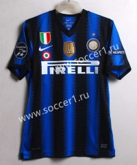 (With Patch) Retro Version 10-11 Inter Milan Home Blue&Black Thailand Soccer Jersey AAA