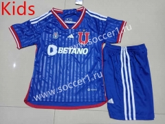 2023-2024 Universidad de Chile Home Blue Kids/Youth Soccer Uniform-507