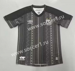 (S-4XL) 2023-2024 Santos FC 2nd Away Black&Gray Thailand Soccer Jersey AAA-908