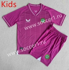 2023-2024 Ireland Goalkeeper Pink Kids/Youth Soccer Uniform-AY