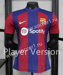 Player Version Correct version 2023-2024 Barcelona Red&Blue Thailand Soccer Jersey AAA-4514