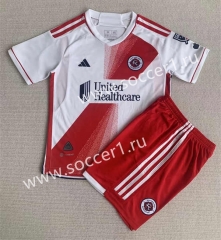 2023-2024 New England Revolution Away White&Red Soccer Unifrom-AY