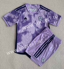2023-2024 Scotland Away Purple Soccer Uniform-AY