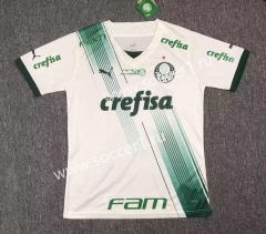 With Sponsor logo Version 2023-2024 SE Palmeiras Away White Thailand Soccer Jersey AAA-417