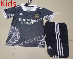2023-2024 Special Version Real Madrid Black Kids/Youth Soccer Uniform-507